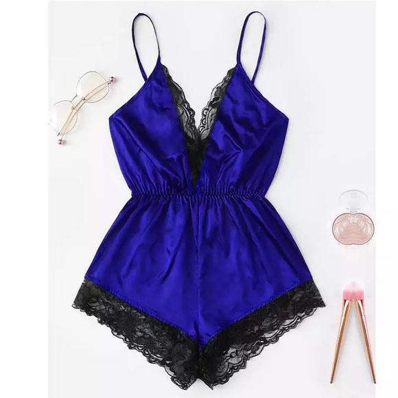 blue lingerie dress